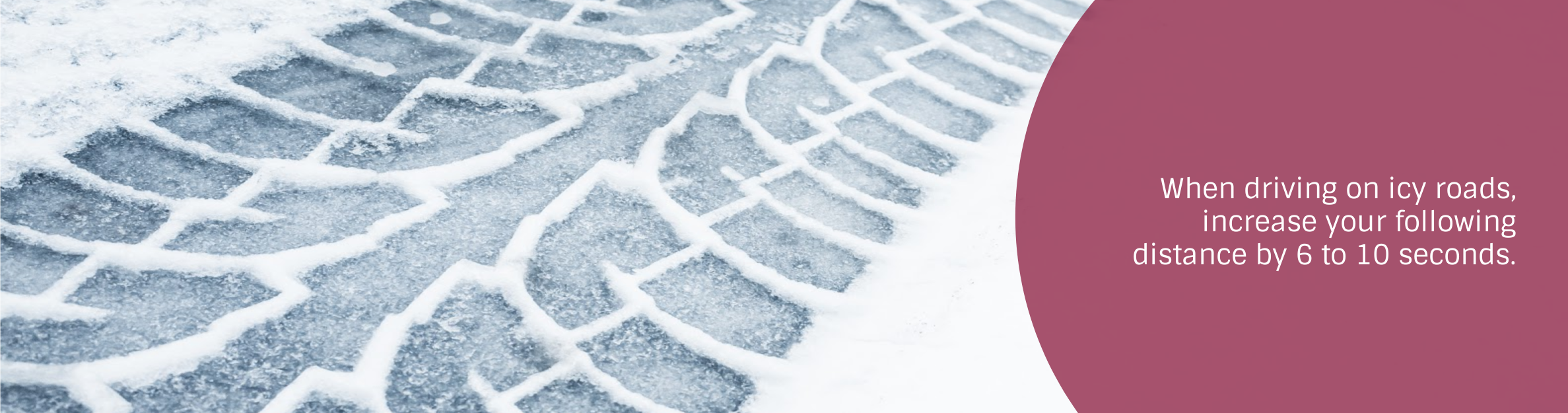 tire tracks in snow