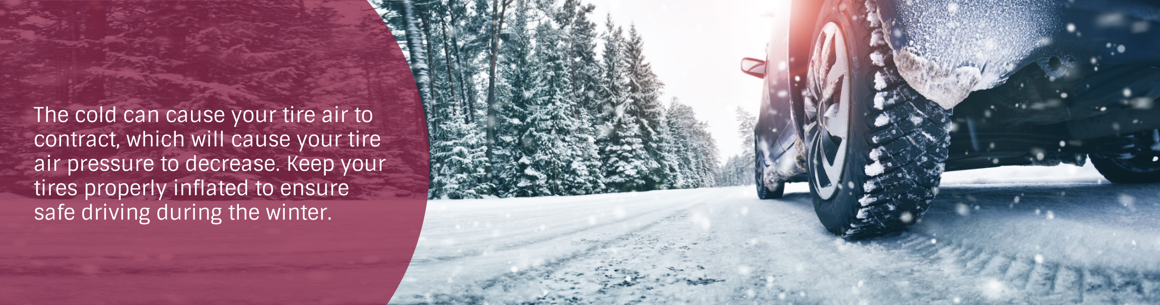 tires on snowy road