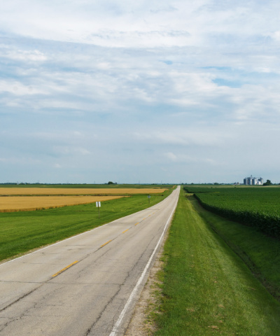 paved county road