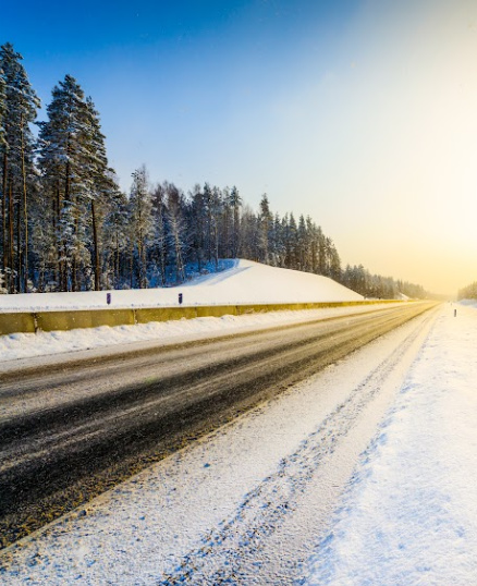 snow-covered roads