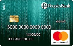 Blue Matrix debit card