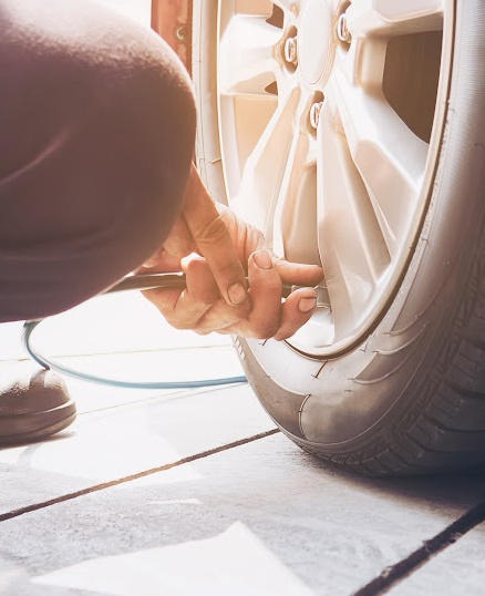 putting air in a tire