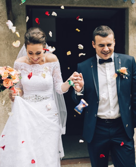 man and woman who just got married